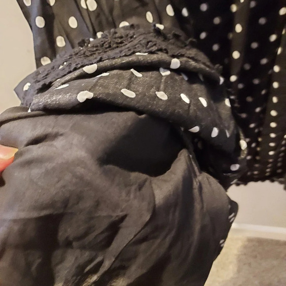 NWT Lane Bryant White & Black Polka Dot Cold Shoulder Lined Dress in Size 26/28 - Picture 9 of 9